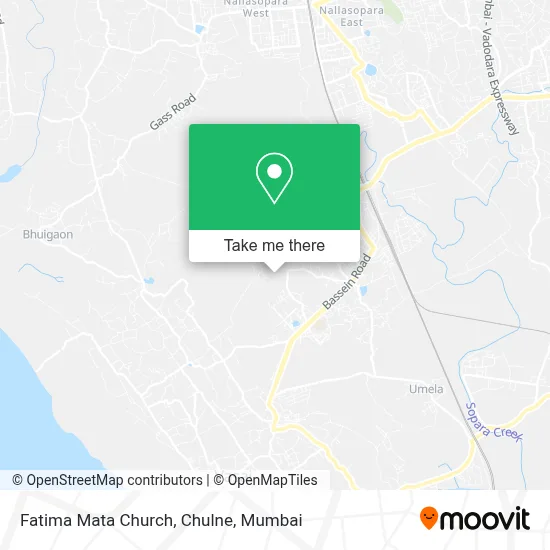 Fatima Mata Church, Chulne map