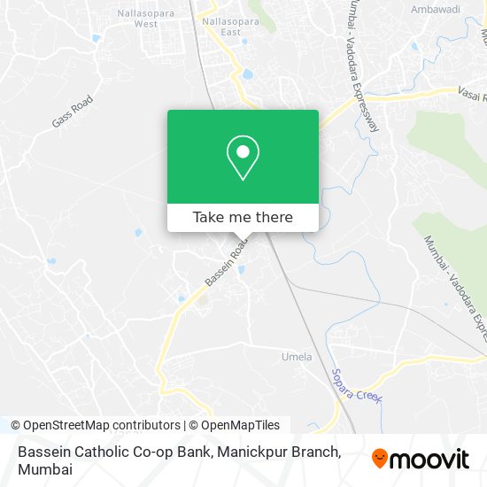 Bassein Catholic Co-op Bank, Manickpur Branch map