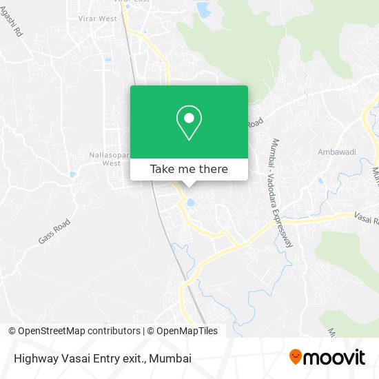 Highway Vasai Entry exit. map
