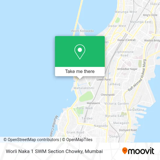 Worli Naka 1 SWM Section Chowky map