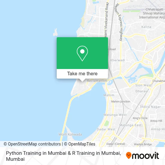Python Training in Mumbai & R Training in Mumbai map