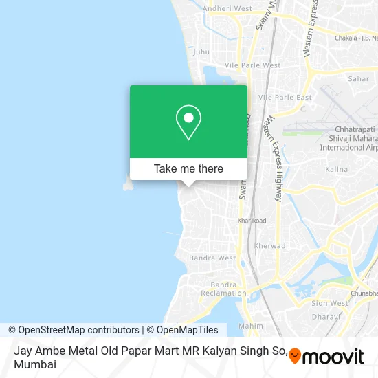 Jay Ambe Metal Old Papar Mart MR Kalyan Singh So map