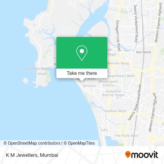 K M Jewellers map