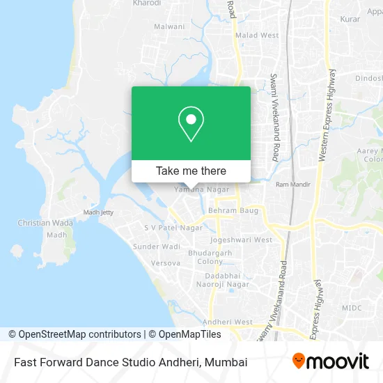 Fast Forward Dance Studio Andheri map