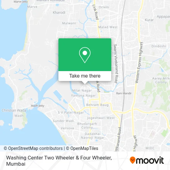 Washing Center Two Wheeler & Four Wheeler map