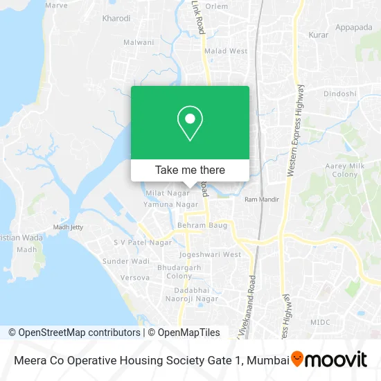 Meera Co Operative Housing Society Gate 1 map