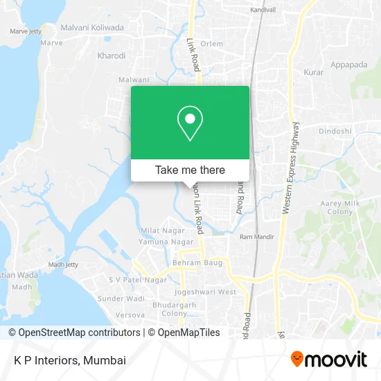 K P Interiors map