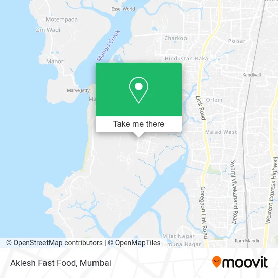 Aklesh Fast Food map