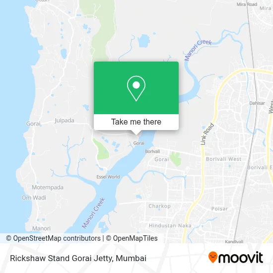 Ricksaw Stand Gorai Jetty map