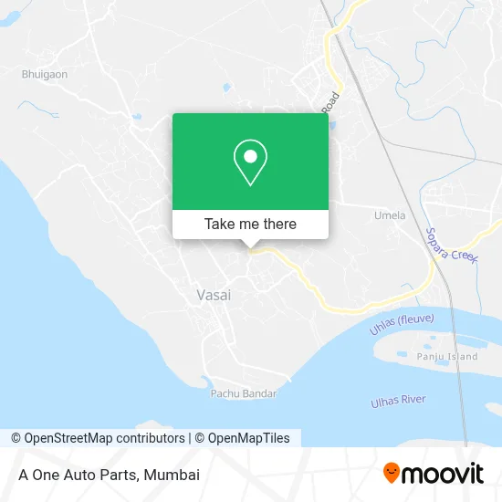 A One Auto Parts map