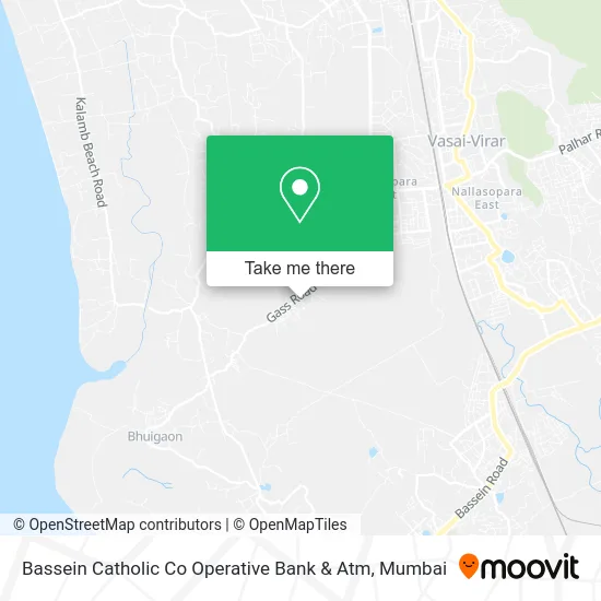 Bassein Catholic Co Operative Bank & Atm map