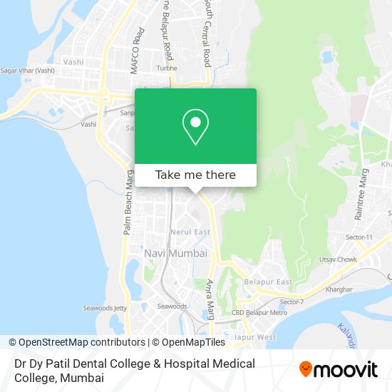 Dr Dy Patil Dental College & Hospital Medical College map