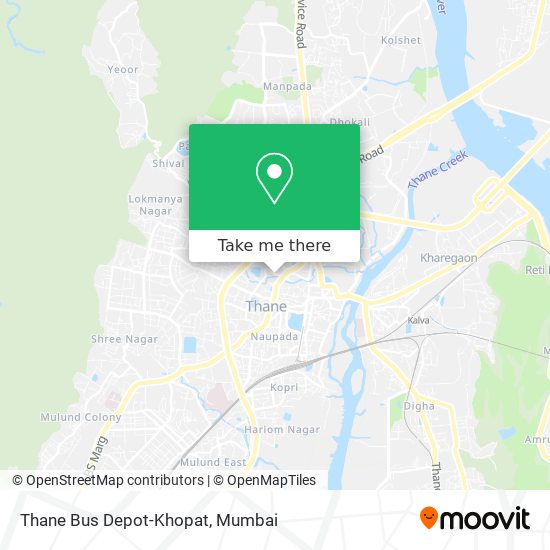 Thane Bus Depot-Khopat map