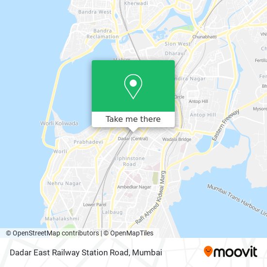 Dadar East Railway Station Road map