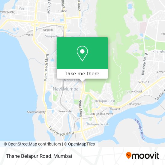 Thane Belapur Road map