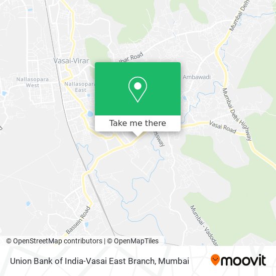 Union Bank of India-Vasai East Branch map