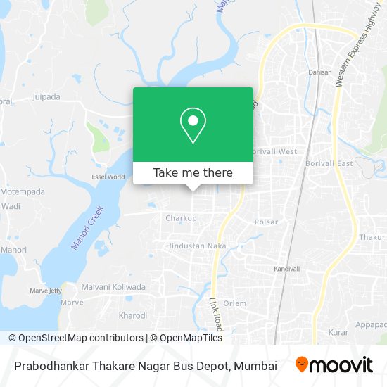 Prabodhankar Thakare Nagar Bus Depot map