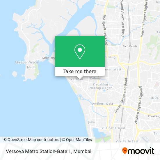 Versova Metro Station-Gate 1 map