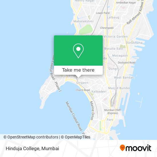 Hinduja College map