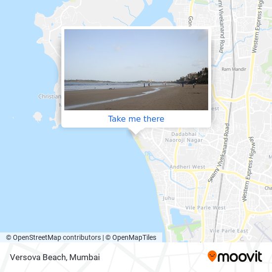 Versova Beach map