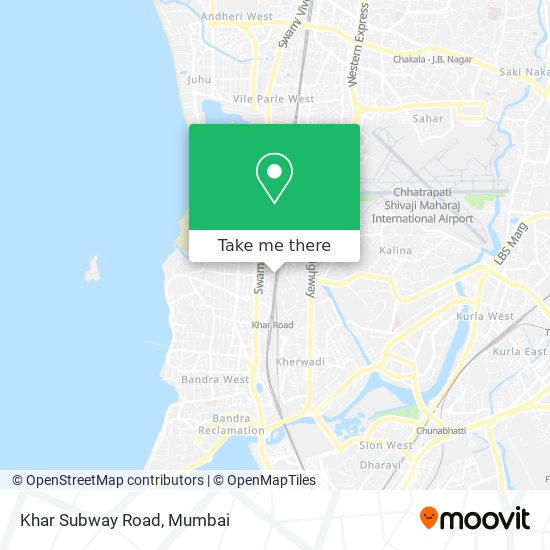 Khar Subway Road map