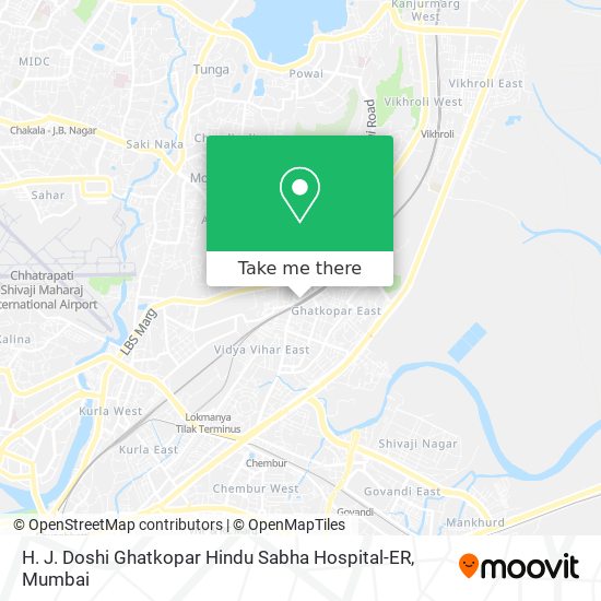 H. J. Doshi Ghatkopar Hindu Sabha Hospital-ER map