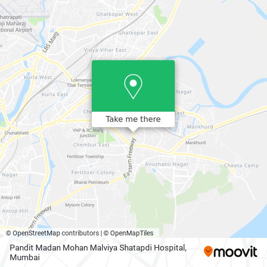 Pandit Madan Mohan Malviya Shatapdi Hospital map