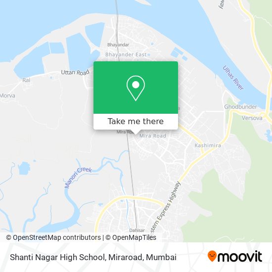 Shanti Nagar High School, Miraroad map