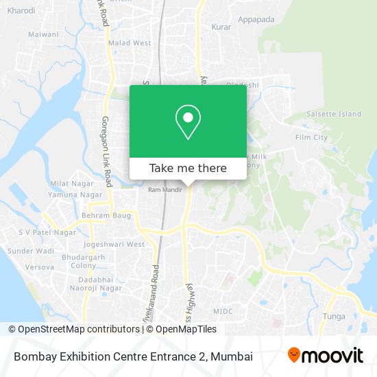 Bombay Exhibition Centre Entrance 2 map