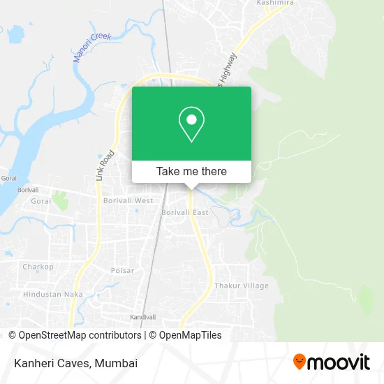 Kanheri Caves map
