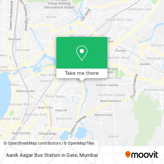 Aanik Aagar Bus Station in Gate map