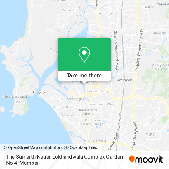 The Samarth Nagar Lokhandwala Complex Garden No 4 map