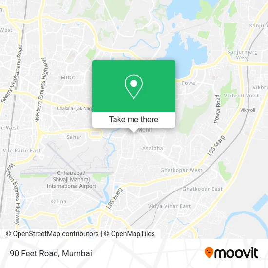 90 Feet Road map
