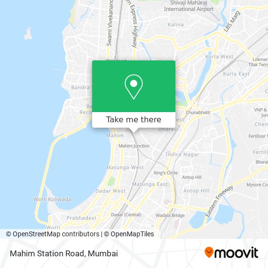 Mahim Station Road map