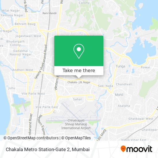 Chakala Metro Station-Gate 2 map