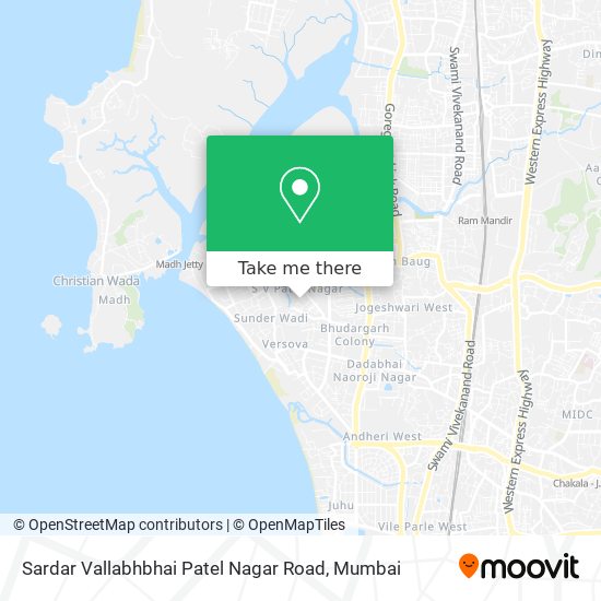 Sardar Vallabhbhai Patel Nagar Road map