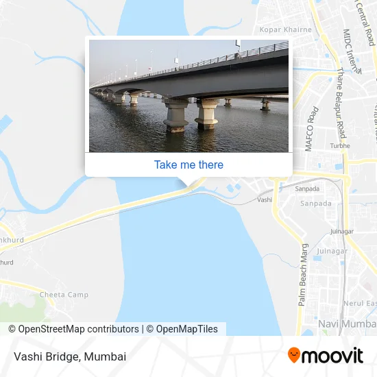Vashi Bridge map