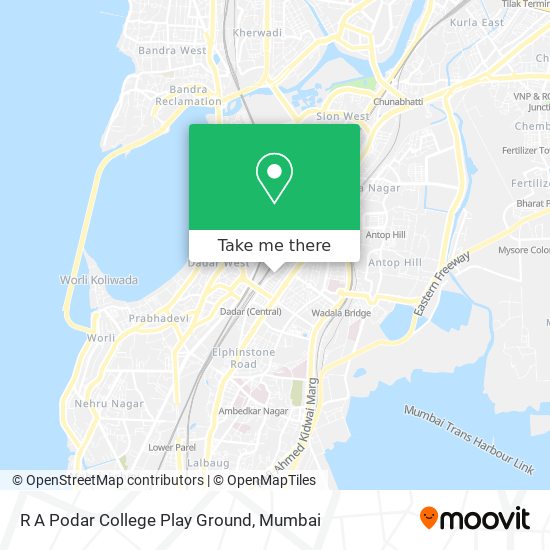 R A Podar College Play Ground map