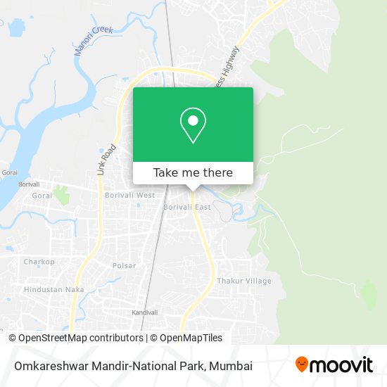 Omkareshwar Mandir-National Park map