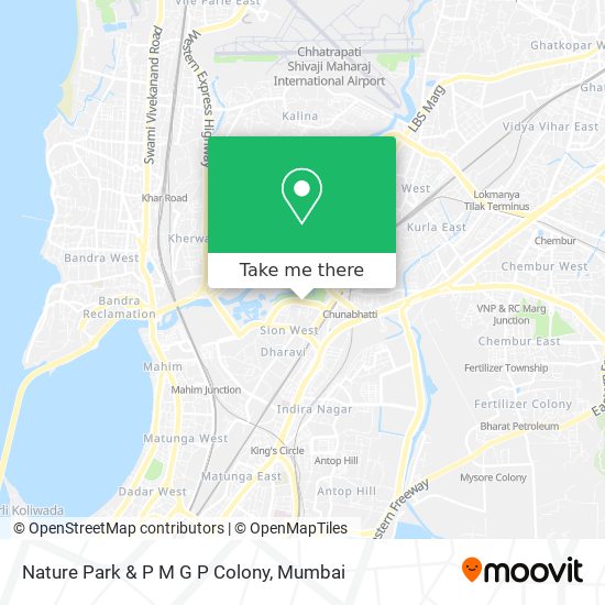 Nature Park & P M G P Colony map
