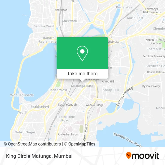 King Circle Matunga map