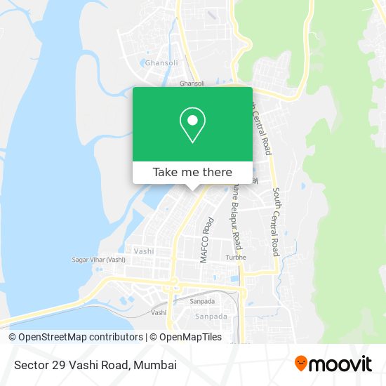 Sector 29 Vashi Road map