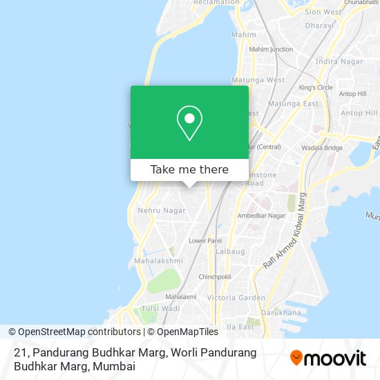 21, Pandurang Budhkar Marg, Worli Pandurang Budhkar Marg map