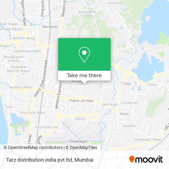 Tarz distribution india pvt ltd map