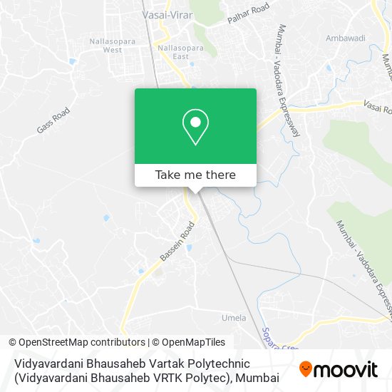Vidyavardani Bhausaheb Vartak Polytechnic (Vidyavardani Bhausaheb VRTK Polytec) map