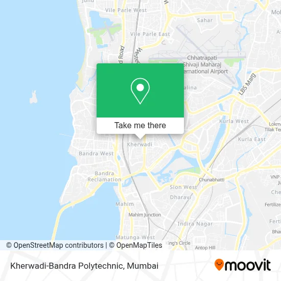 Kherwadi-Bandra Polytechnic map