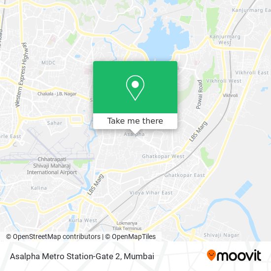 Asalpha Metro Station-Gate 2 map