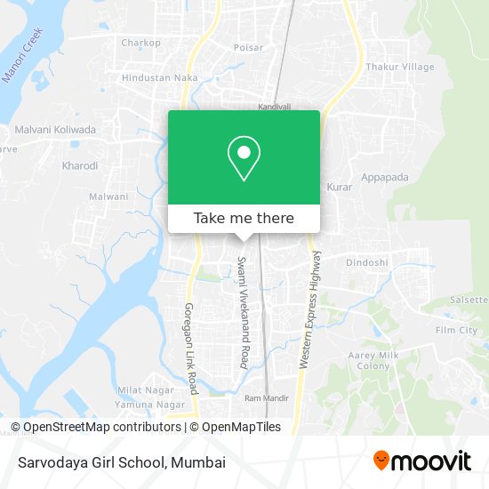 Sarvodaya Girl School map