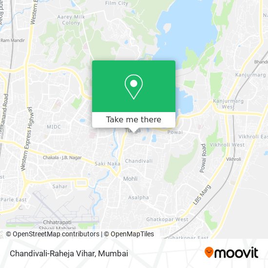 Chandivali-Raheja Vihar map