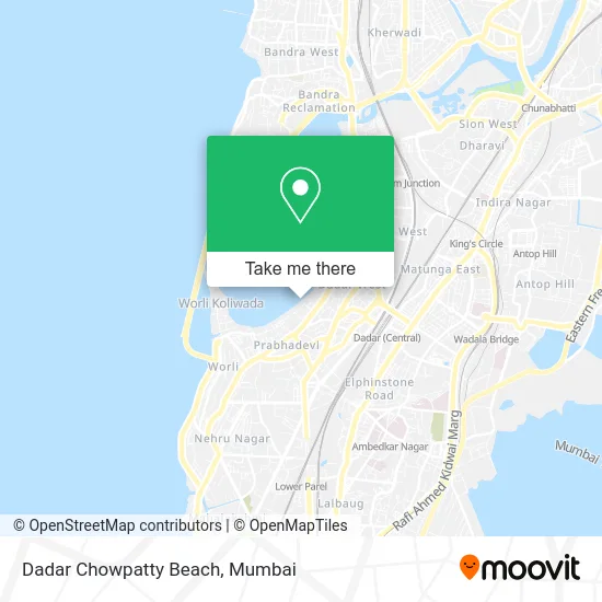 Dadar Chowpatty Beach map
